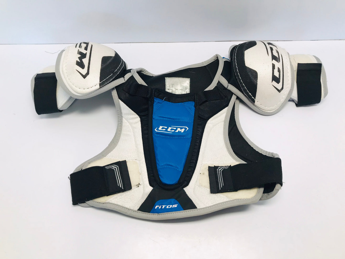 Hockey Shoulder Chest Pad Men's Size Small Fit Black Blue Grey Excellent