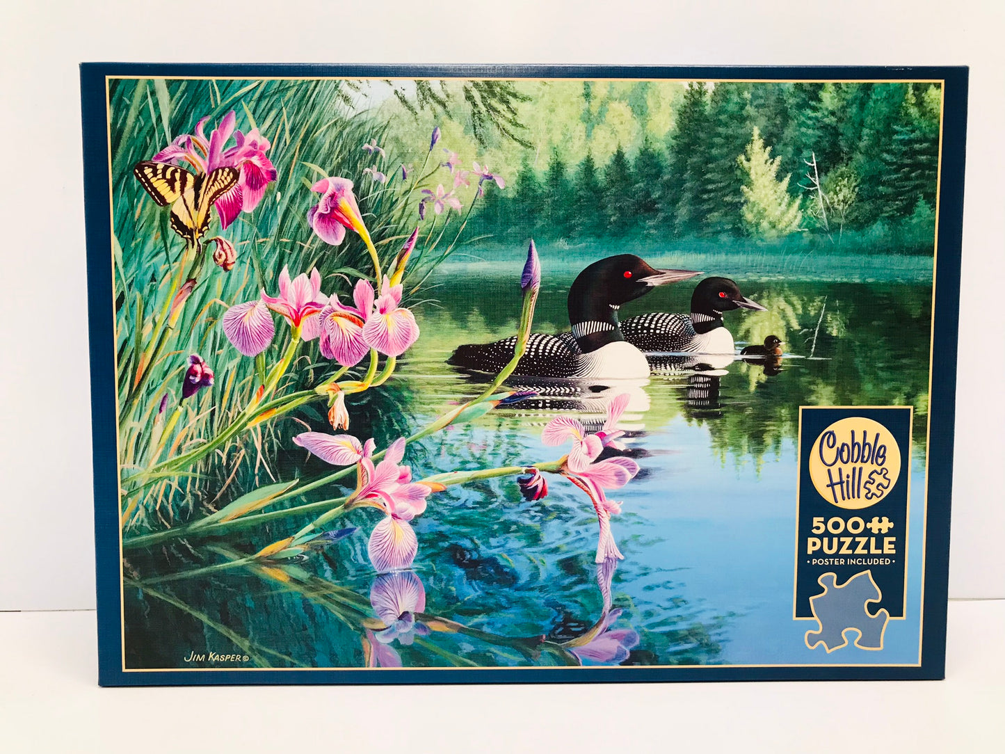Jigsaw Puzzle Cobble Hill 500 Pc Iris Cove Loons Excellent