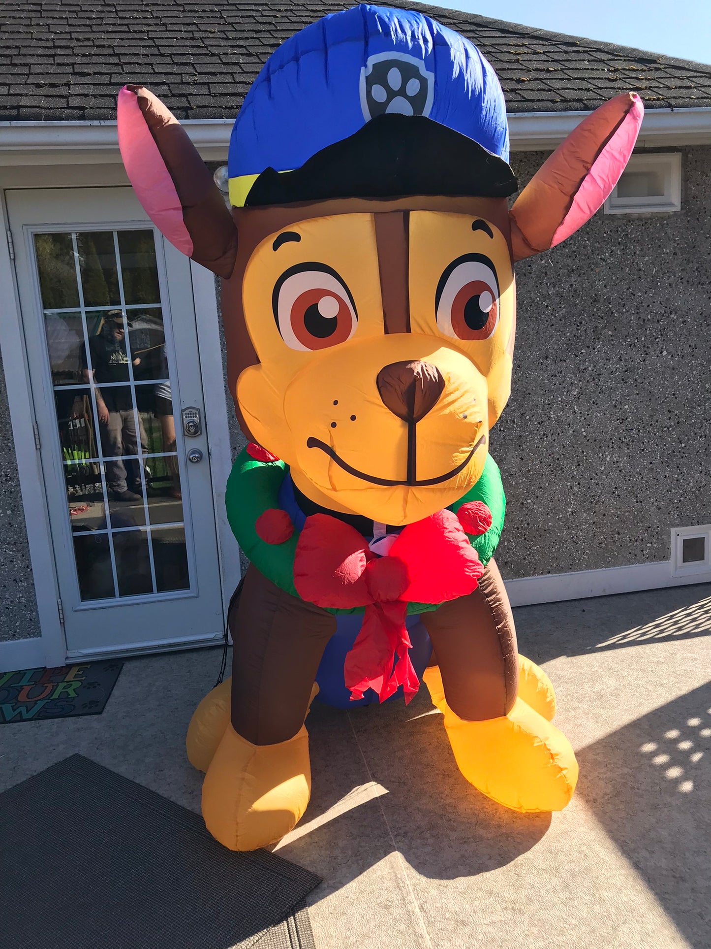 Christmas Outdoor Decorations Paw Patrol 7 Feet Tall Chase Lights Up AirBlown Inflatable Never Used We Tested It