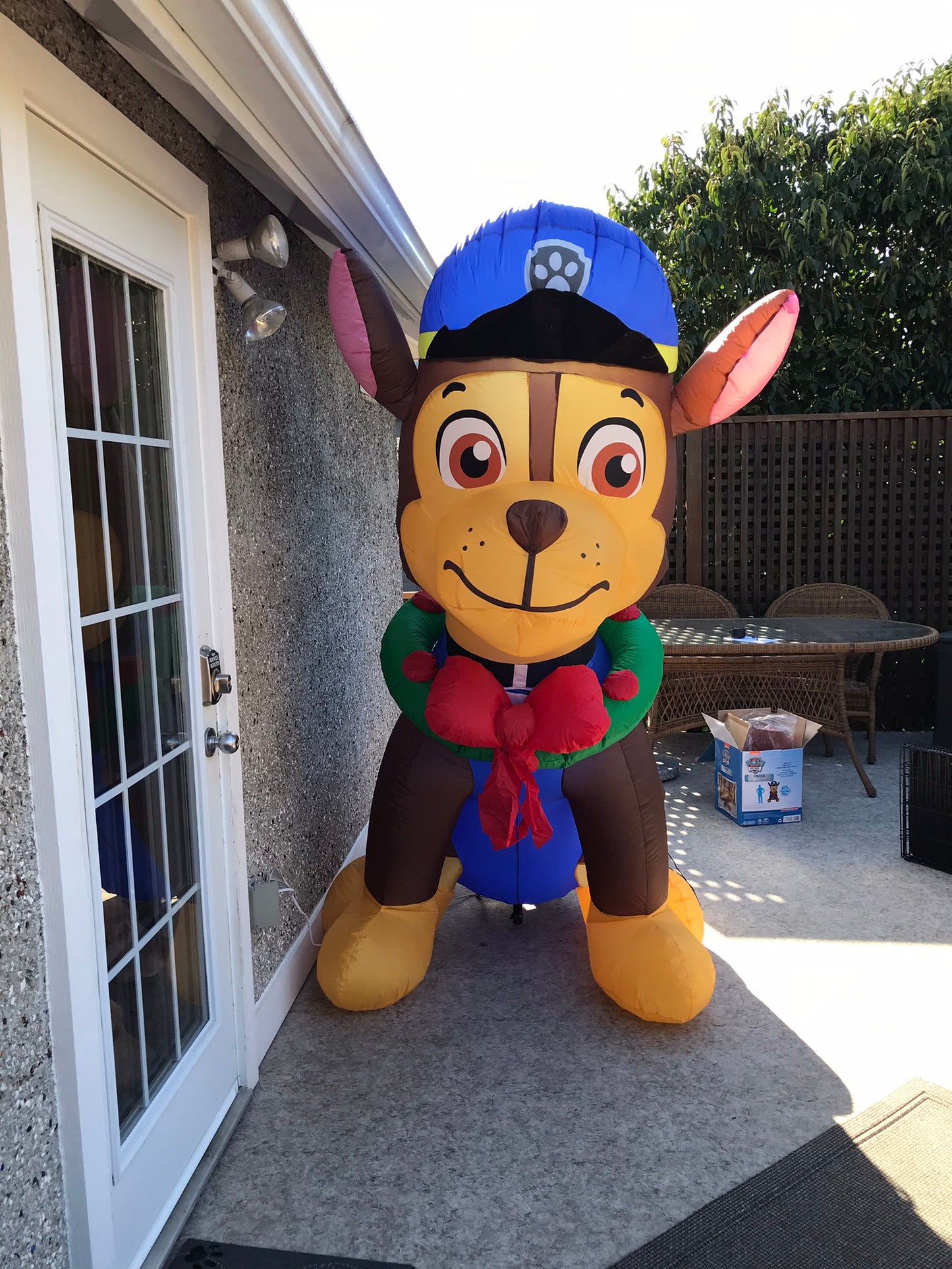 Christmas Outdoor Decorations Paw Patrol 7 Feet Tall Chase Lights Up AirBlown Inflatable Never Used We Tested It