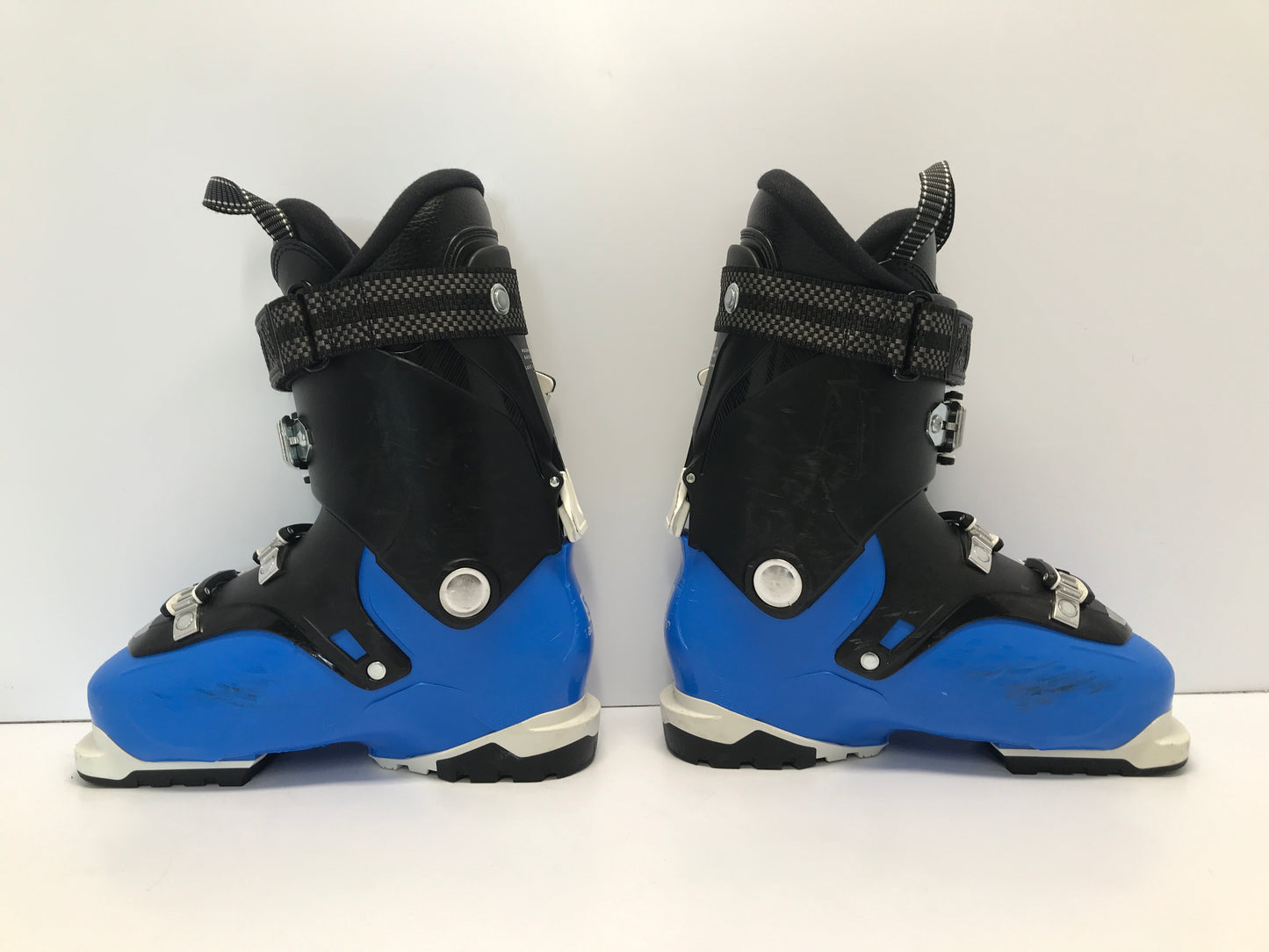 Ski Boots Mondo Size 24.5 Men's Size 6.5 Ladies size 7.5 288 mm Salomon Blue White Black Excellent