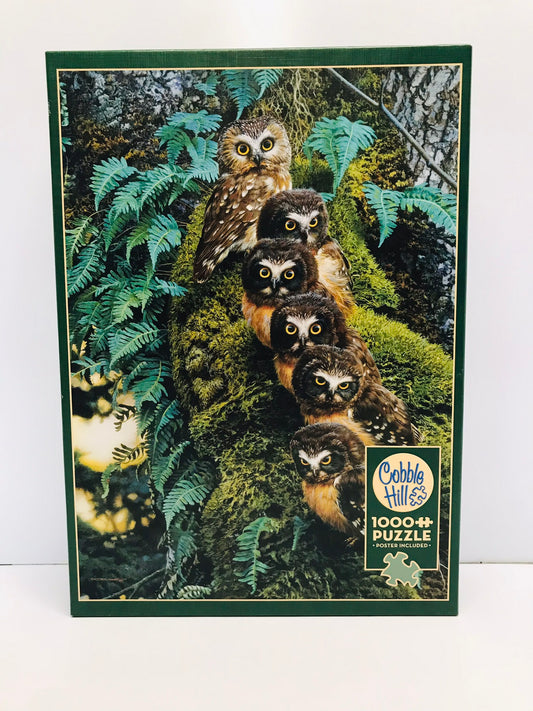 Jigsaw Puzzle Cobble Hill 1000 Pc Owl Family Tree Excellent