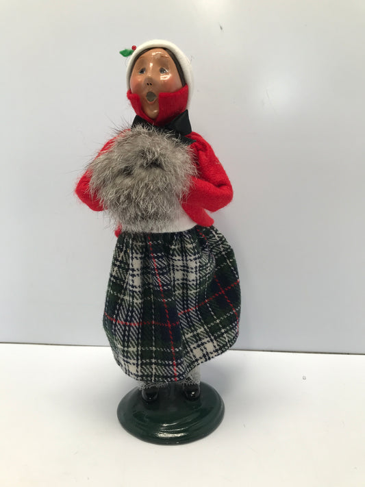 Christmas Vintage 11" Byers Choice Caroler With Muff Doll 1996 Rare