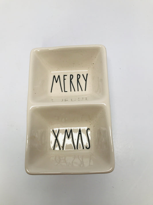Christmas Rae Dunn 8x5 Merry X-Mas Treat Dish