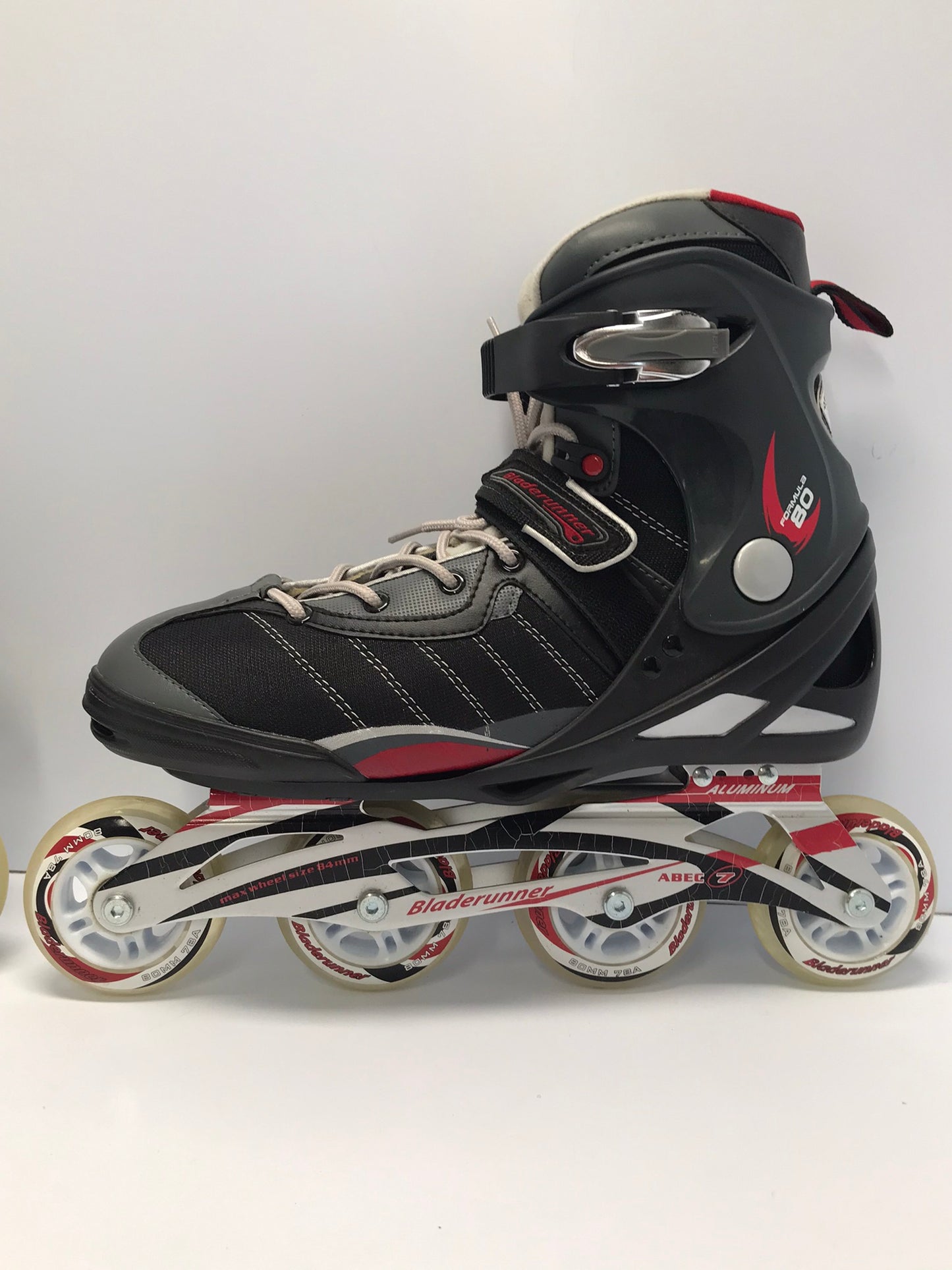Inline Roller Skates Men's Size 10 Bladerunner Rubber Wheels Black Grey Red NEW