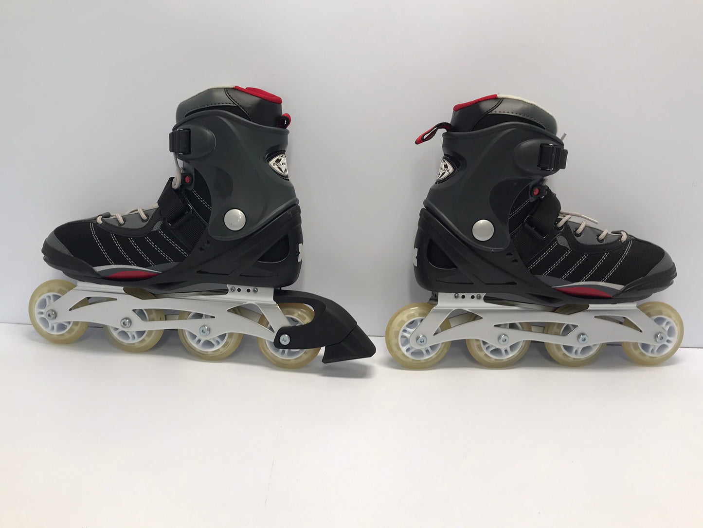 Inline Roller Skates Men's Size 10 Bladerunner Rubber Wheels Black Grey Red NEW