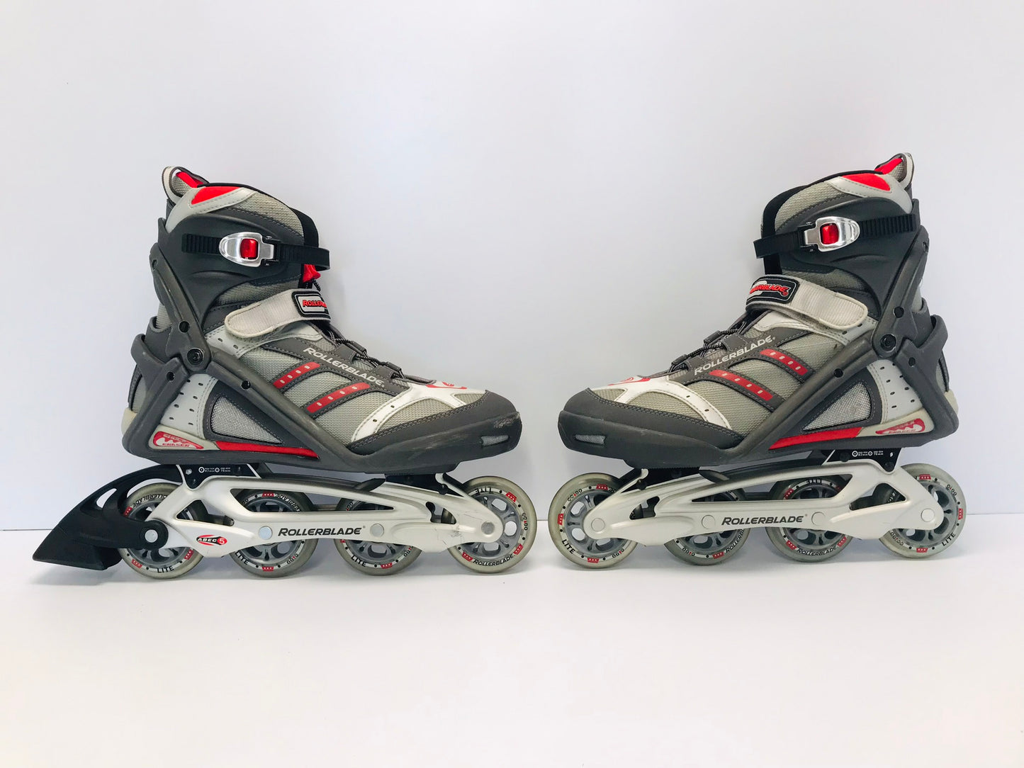 Inline Roller Skates Men's Size 11 BladeRunner Grey Red Like New Outstanding Quality