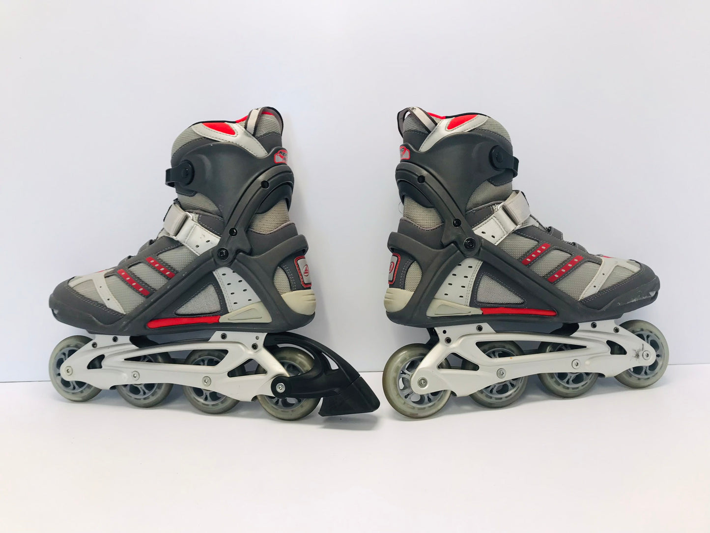 Inline Roller Skates Men's Size 11 BladeRunner Grey Red Like New Outstanding Quality