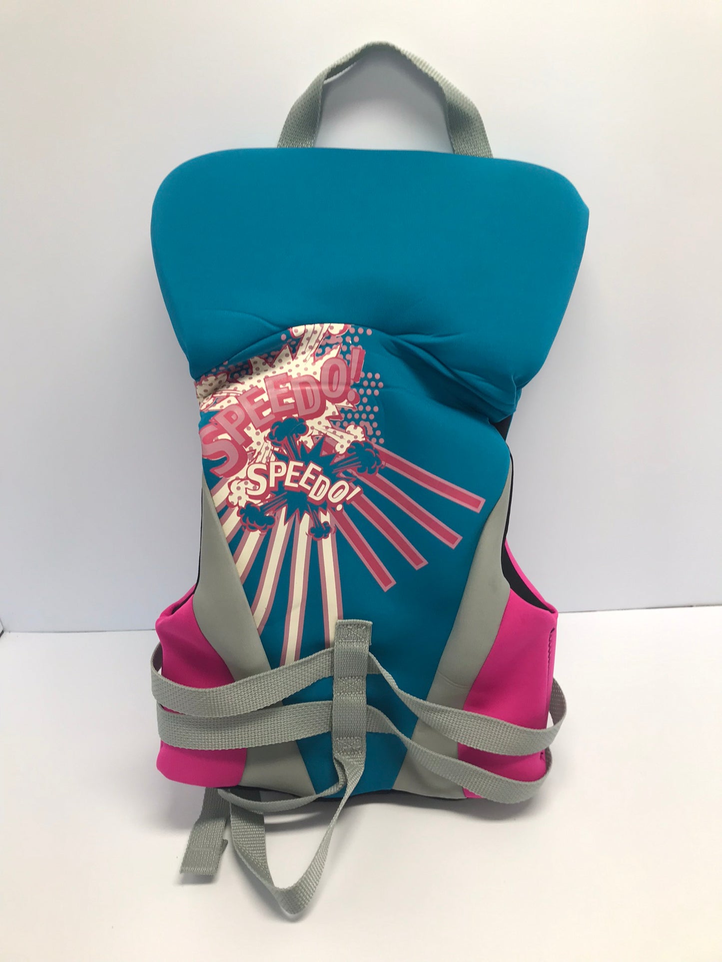 Life Jacket Child Size 30-60 lb Speedo Blue Pink Neoprene Like New
