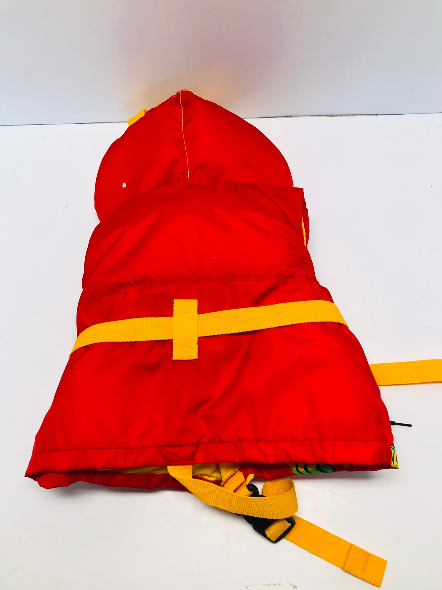 Life Jacket Child Size 30-60 lbs Aqua Gear Red Yellow Excellent