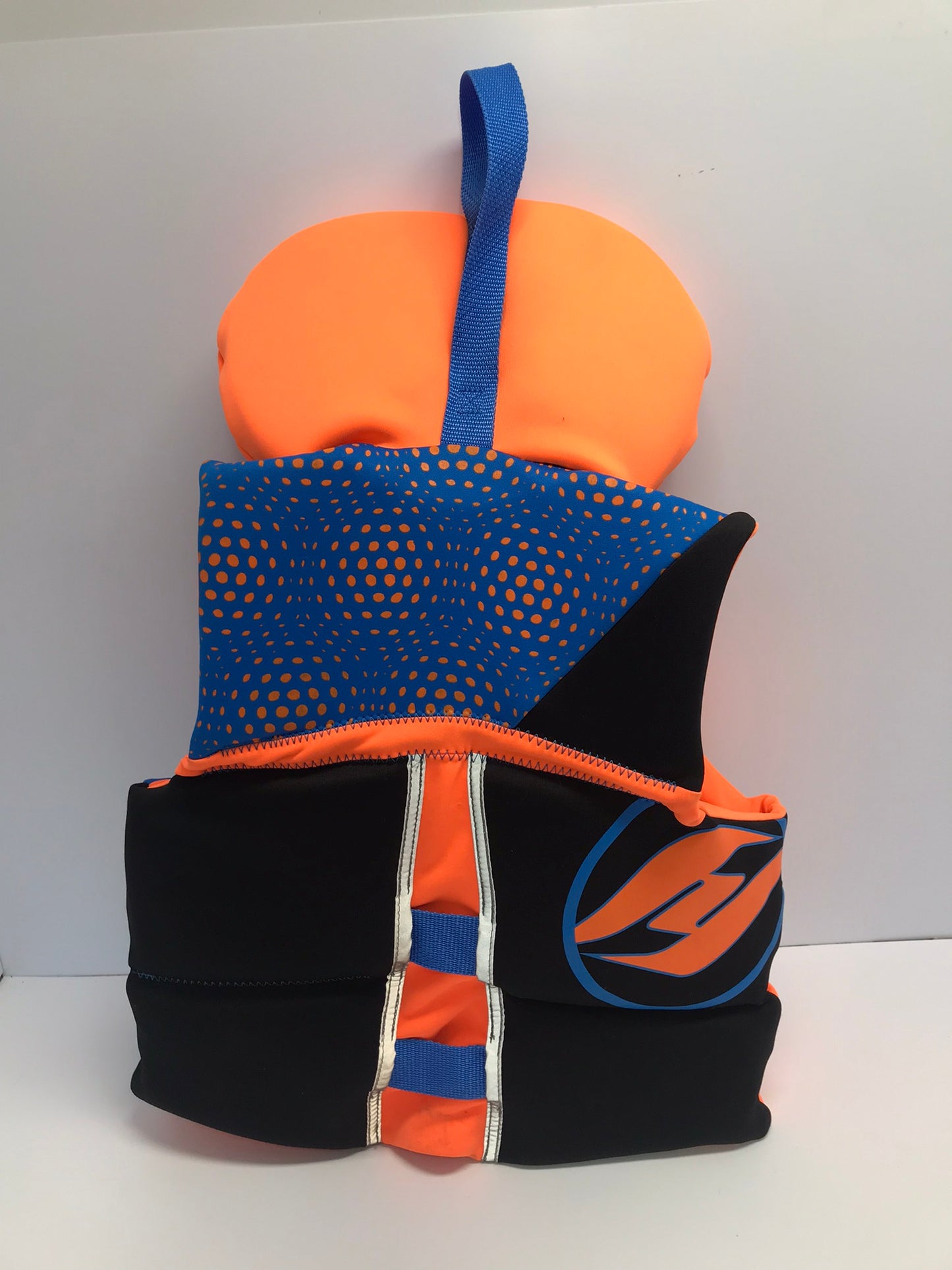 Life Jacket Child Size 60-90 lb Youth Hyperlite Orange and Blue Neoprene Like New