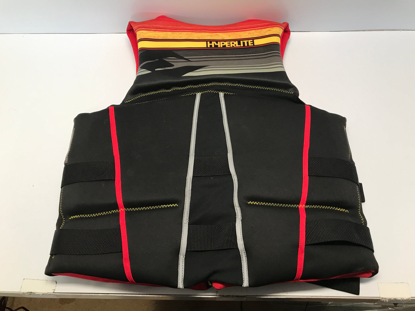 Life jacket vest adult size men large hyperlite neoprene black red yellow camping fishing surf