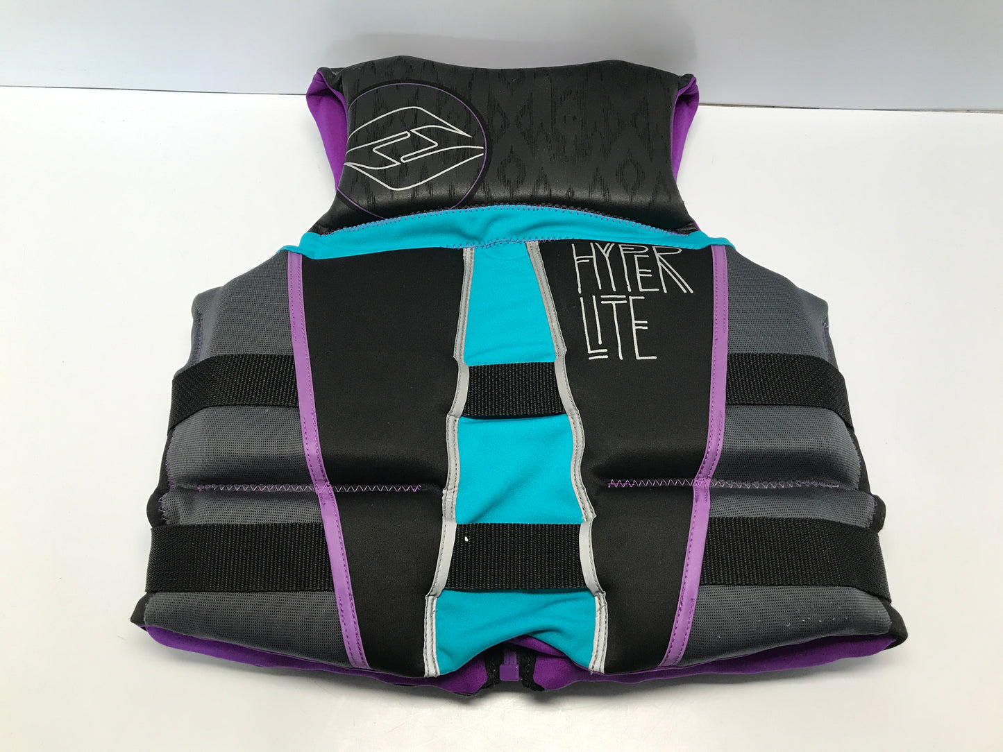 Life jacket vest hyperlite women ladies size small purple black teal neoprene fishing camping surf