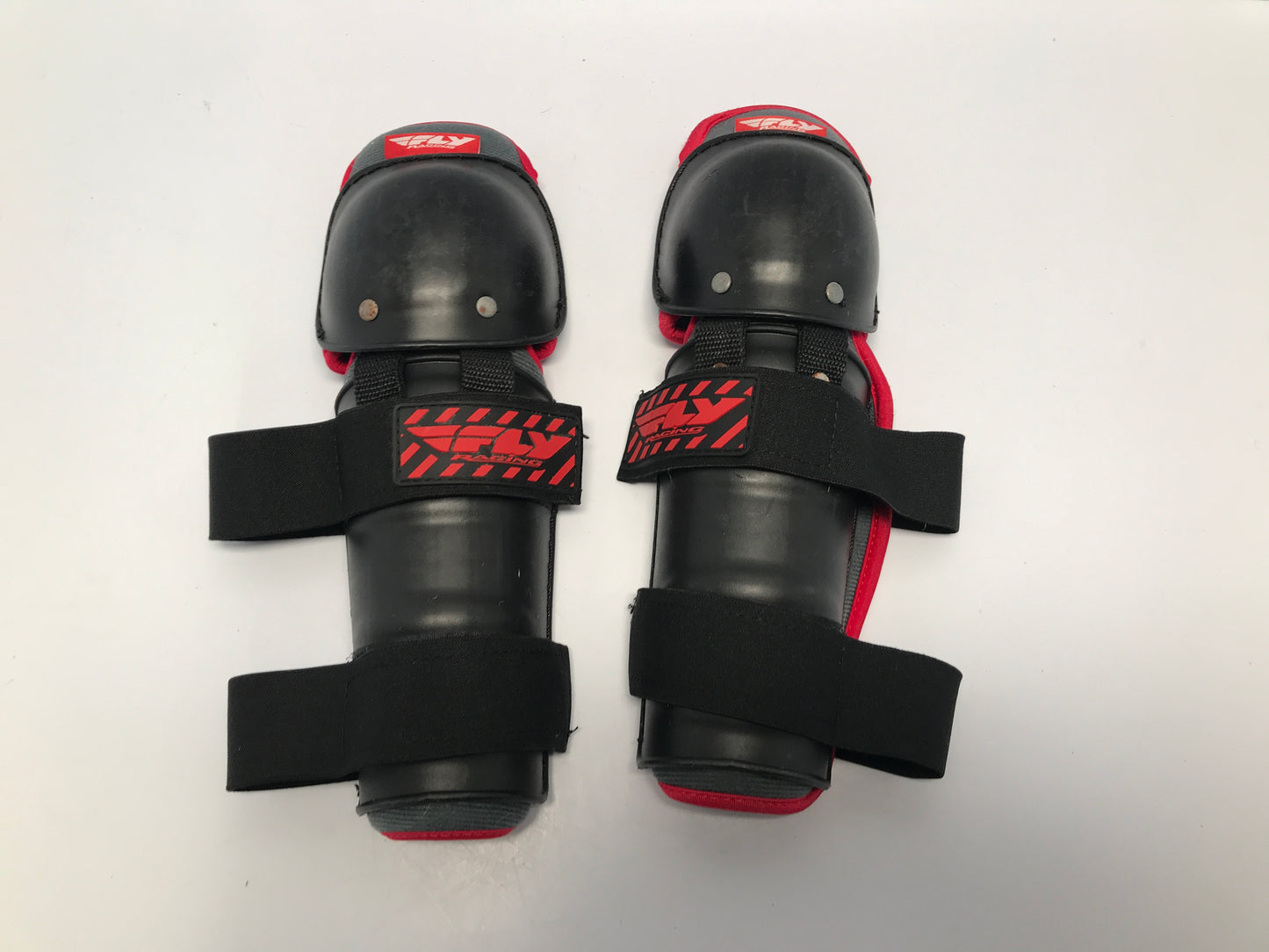 Motorcross Dirt bike BMX Shin Pads Child Size 6-8 Fly Racing Black Red