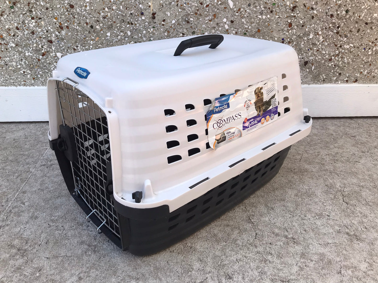 My Little Pet Shop Dog Cat Puppy Kennel Crate Excellent Patmate Compass 24 inches White Up To 25lbs