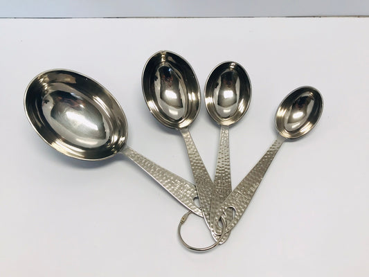 Pier 1 Large Spoon Cup Size Measuring Spoons Stainless Steel Like New RARE