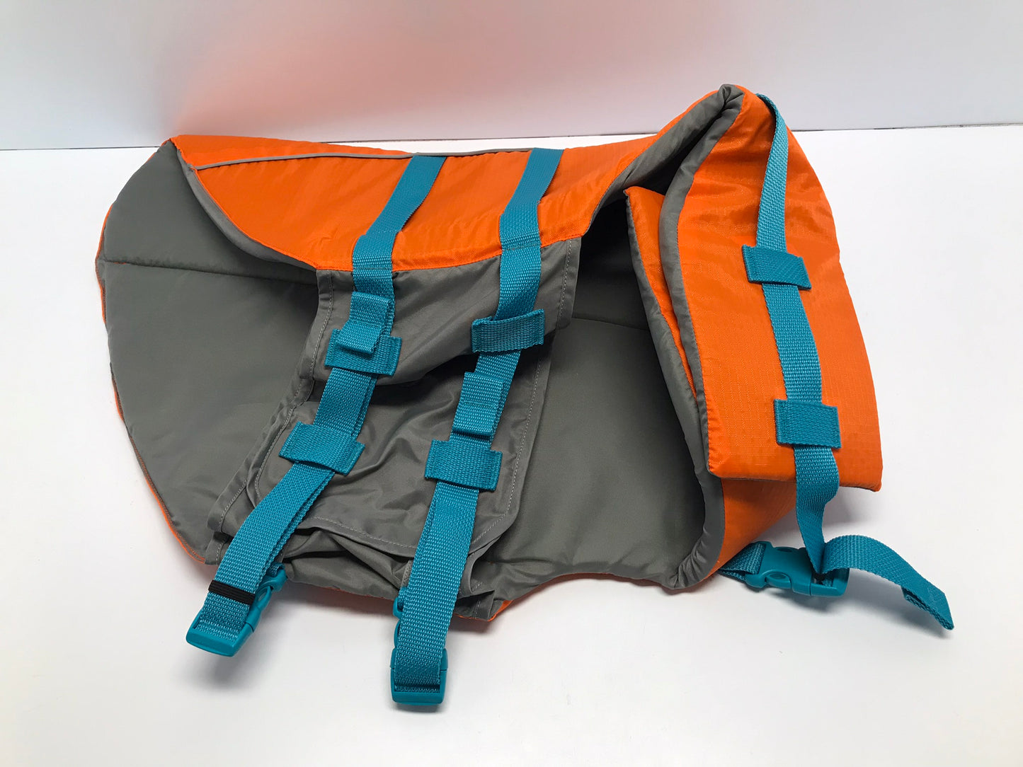 RC Pets Dog Life Vest Jacket X-Large Adjustable 90-120 Lbs Orange Grey Like New