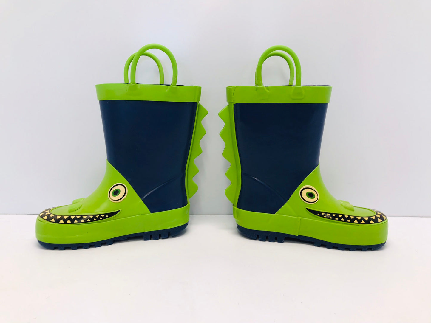 Rain Boots Child Size 9 Toddler Green Dinosaur Waterproof