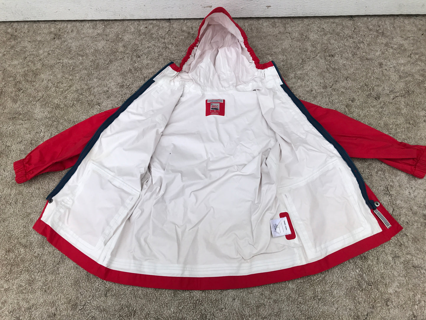 Rain Coat Child Size 6 MEC Red Excellent