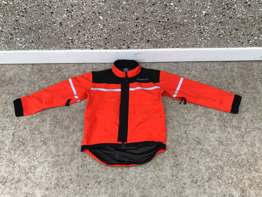 Rain Coat Men's Size Medium Far West Gore-Tex Waterproof Safety Reflectors Orange Black Excellent