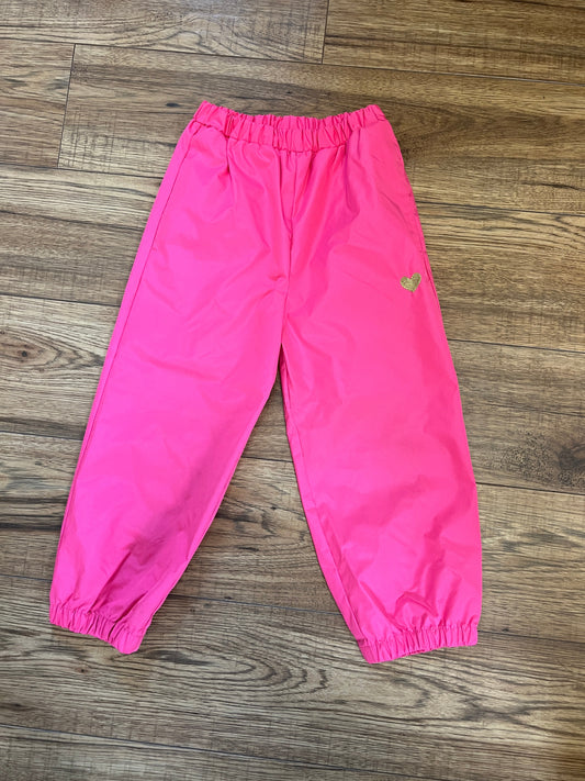 Rain Pants Child Size 6 X Oshkosh Barbie Pink with Heart