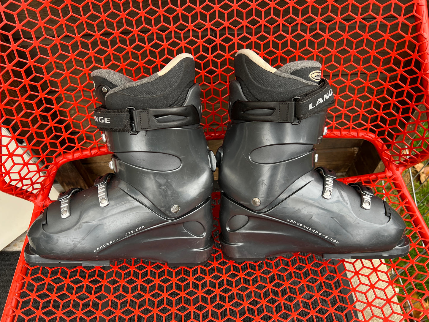 Ski Boots Mondo Size 24.0 Women Size 7 Lange 288 mm Grey Black With Walk Ski Mode Excellent