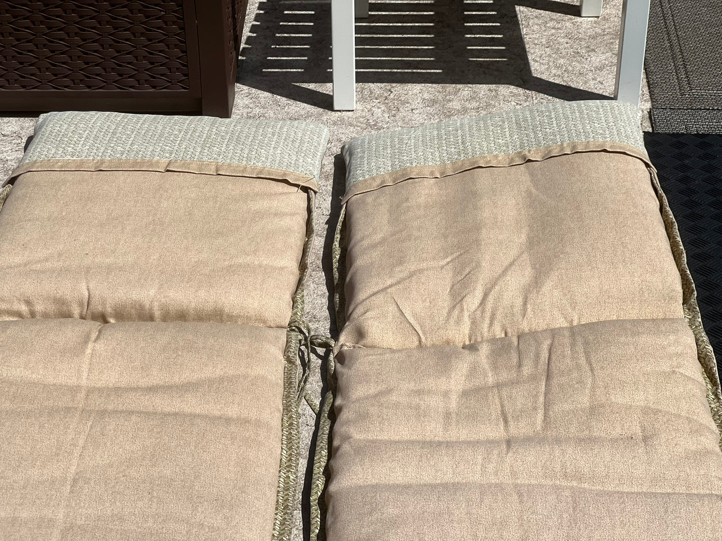 Set 2 Outdoor Patio Deck Camping Lounge Chair Pads 70 inch Long Pop Over Slot On The Back Outstanding Quality