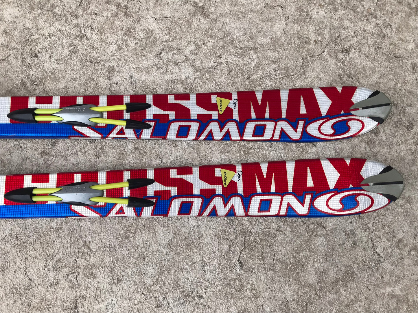 Ski 170 Salomen Crossmax Parabolic Red Blue With Bindings Excellent
