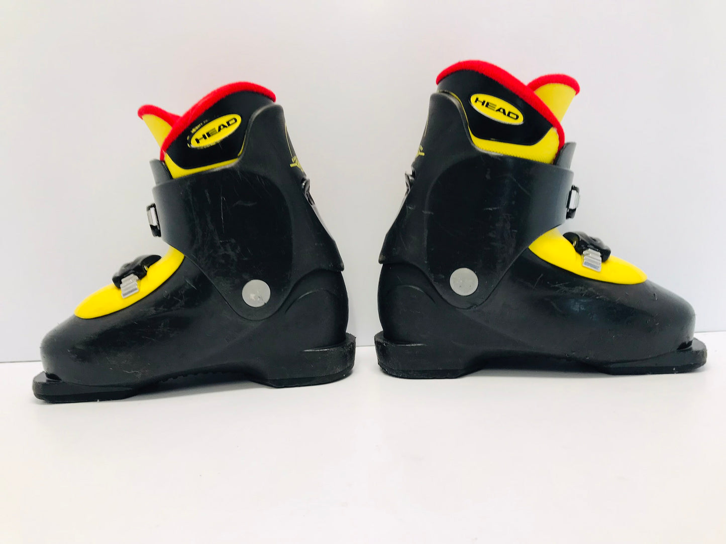 Ski Boots Mondo Size 19.0 Child Size 13-1 241 mm Head Carve Black Red Yellow