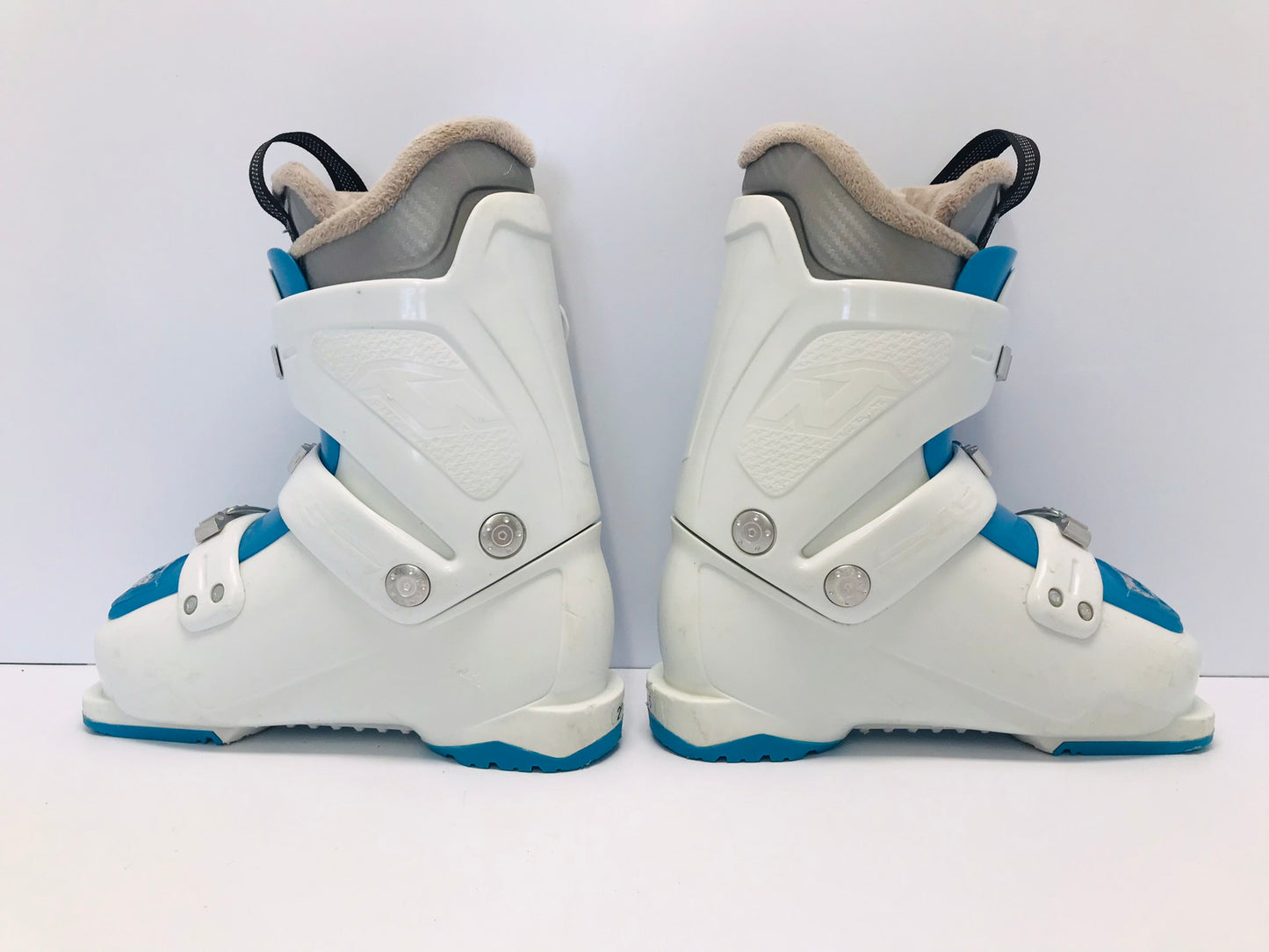 Ski Boots Mondo Size 20.0-21.5 Child Size 1-2 255 mm Nordica FireArrow White Blue Excellent