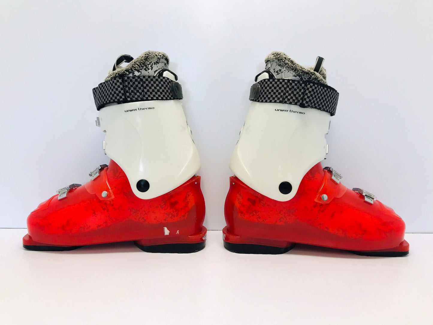 Ski Boots Mondo Size 27.0 Ladies Size 9.5 315 mm Alpina Style Red White Black Grey Excellent