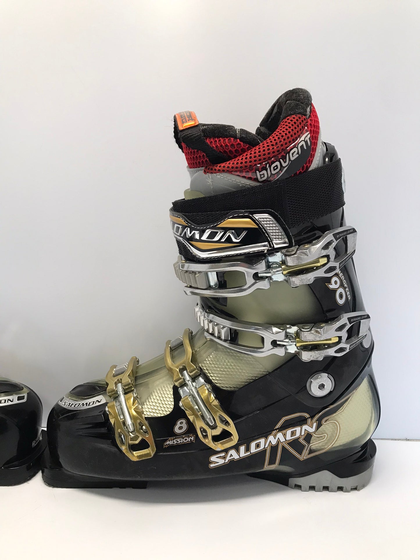 Ski Boots Mondo Size 27.5 Men's Size 9.5 Ladies Size 10.5 318mm Salmon Mission 8 Black Gold Outstanding Quality