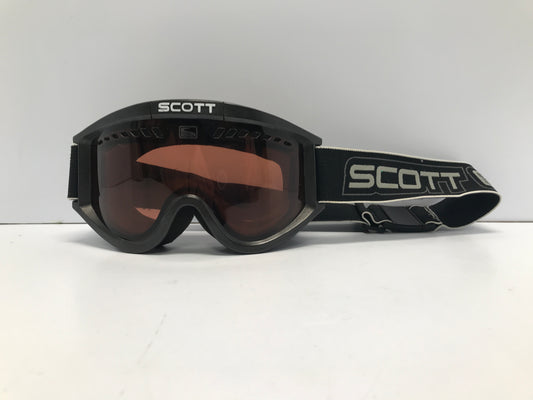 Ski Goggles Adult Size Large Scott Black Orange Lense