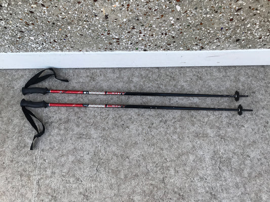 Ski Poles 48 inch 120 cm Scott Series 2 Red Silver Black Rubber Handles Like New