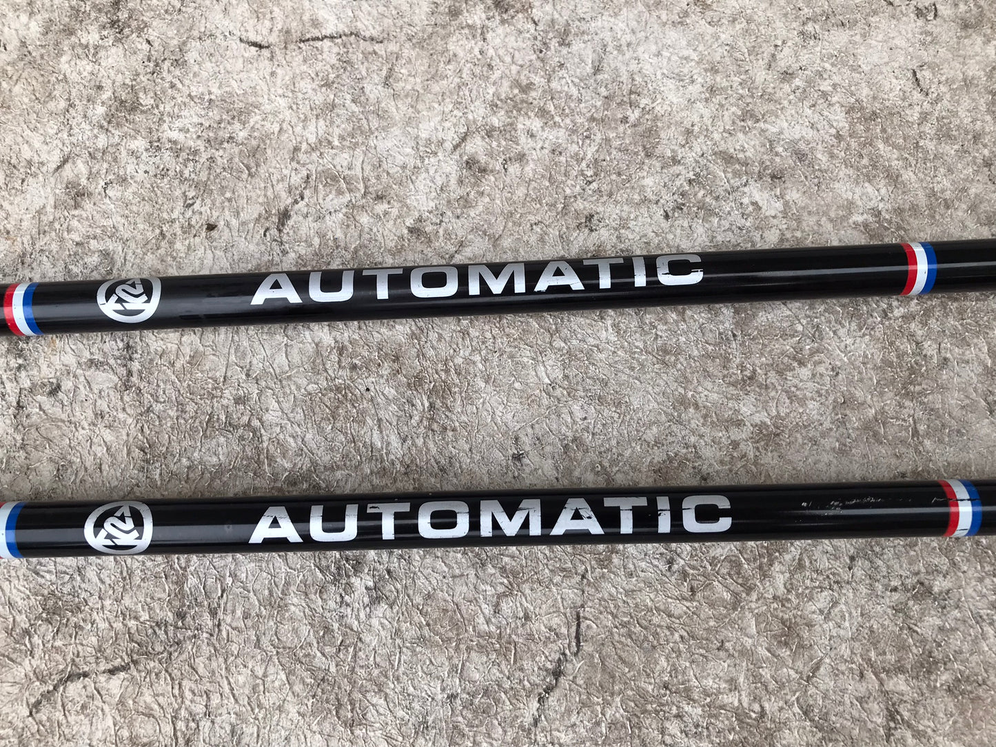 Ski Poles Adult Size 46 inch 115cm K-2 Automatic Black Grey Blue Excellent