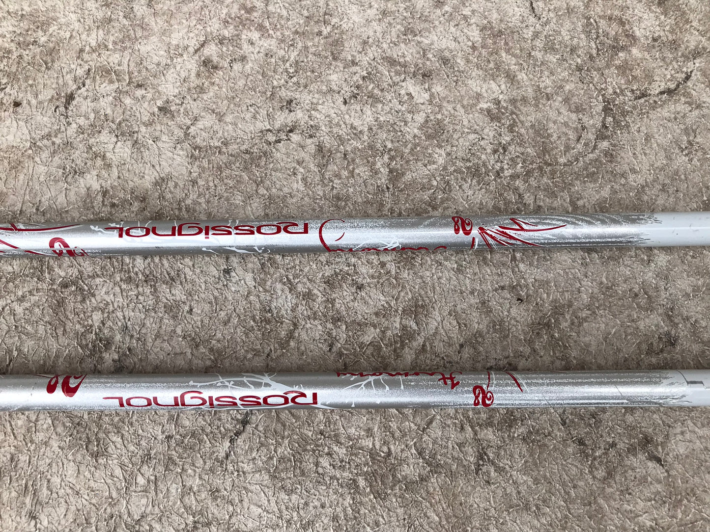 Ski Poles Adult Size 46 inch 115cm Rossignol Harmony White Sliver Red Excellent