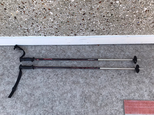 Ski Poles Adult Size 50 inch 125 cm Gipron Black Red Silver Like New
