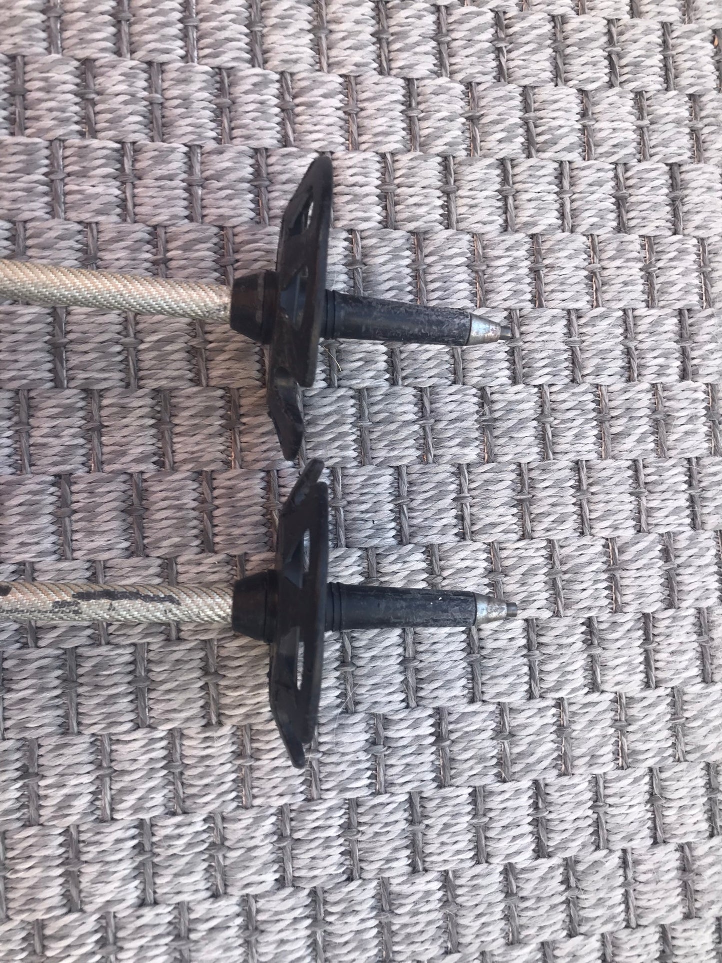 Ski Poles Adult Size 50 inch 125 cm Leki Platinium Black Grey