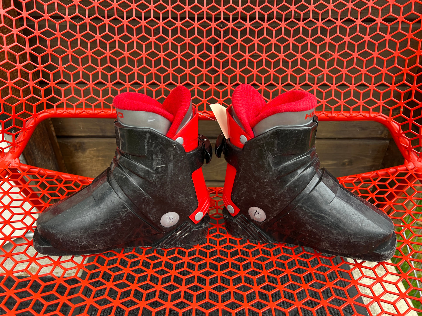 Ski Boots Mondo Size 17.5 child Size 11 Head 223 mm Black Some Scratches