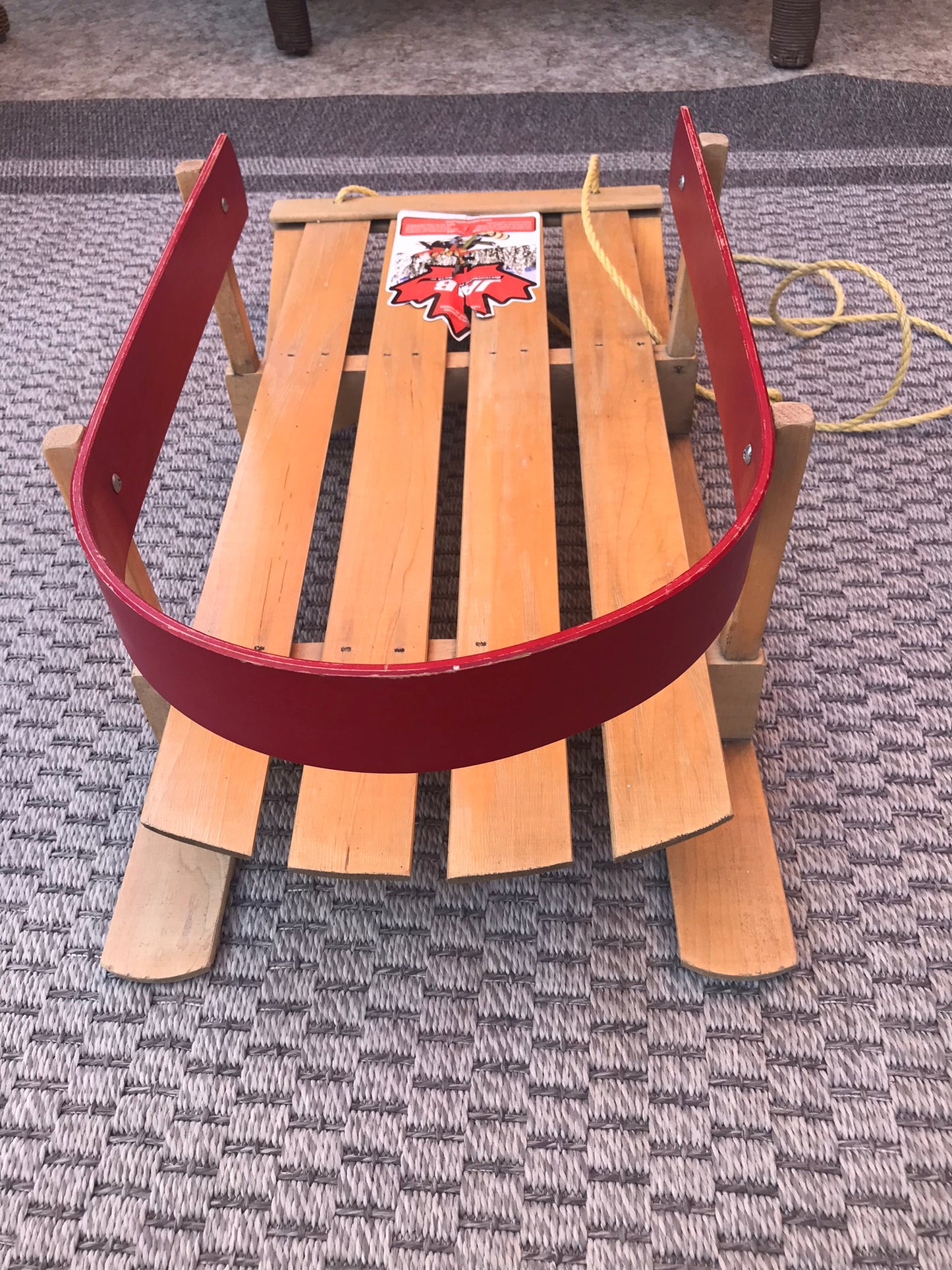 Sled JAB Deluxe Wood Baby Sleigh Taboggan Age 2-4 Like New