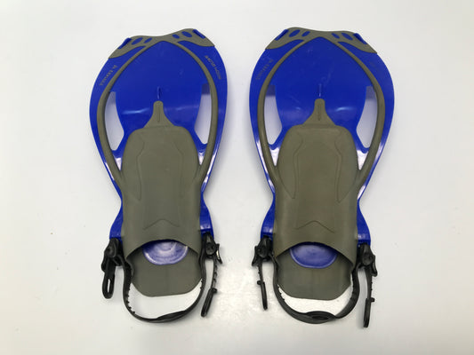 Snorkel Dive Surf Swim Fins Child Size 1-4 Body Glove Blue Grey