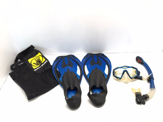 Snorkel Set Men's Size 11-14 Blue Black Used Once Like New