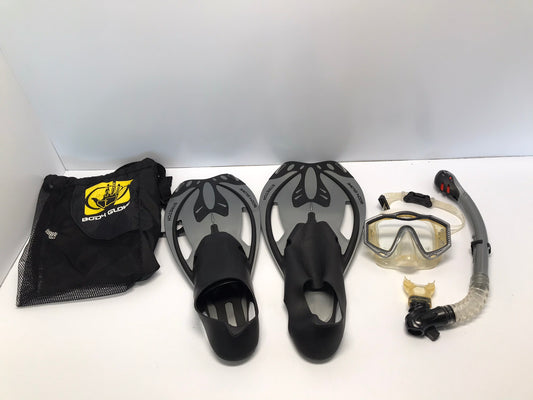 Snorkel Set Men's Size 8-10.5 Body Glove Black Worn Once Excellent