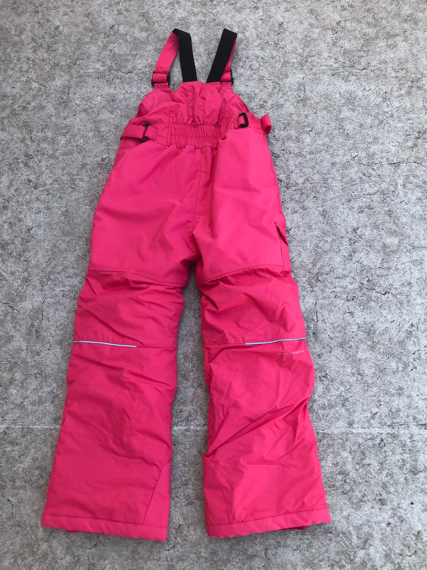 Snow Pants Child Size 10-12 Columbia Fushia With Bib Like New