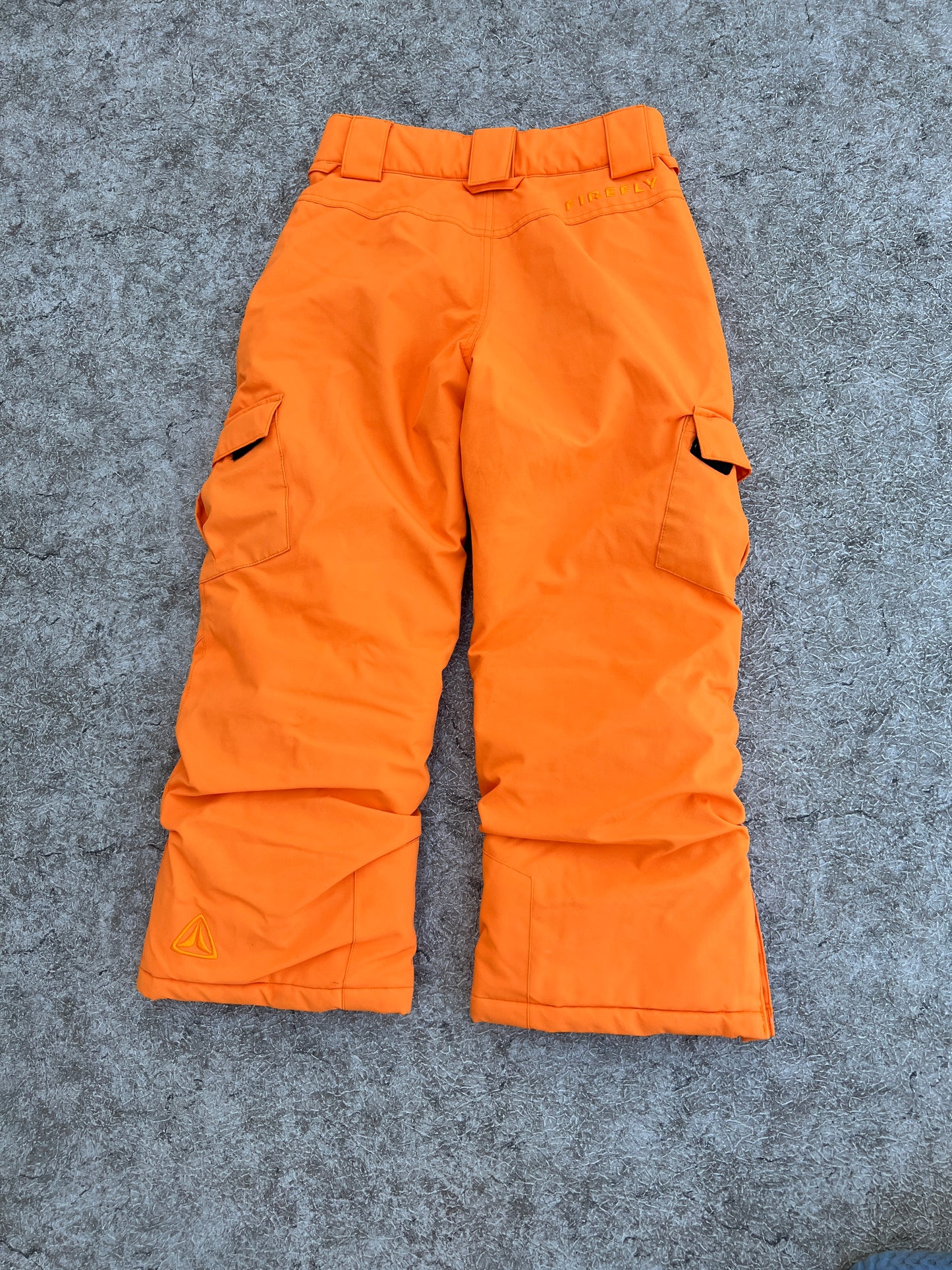 Snow Pants Child Size 7-8 Firefly Aquablast Tangerine Adjustable Waist