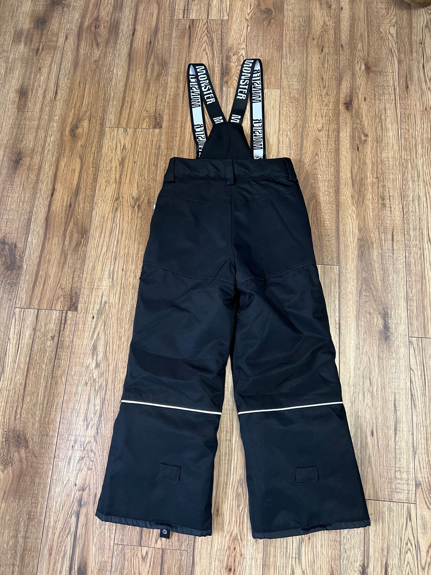 Snow Pants Child Size 8 Monster Black With Suspenders New Never Worn