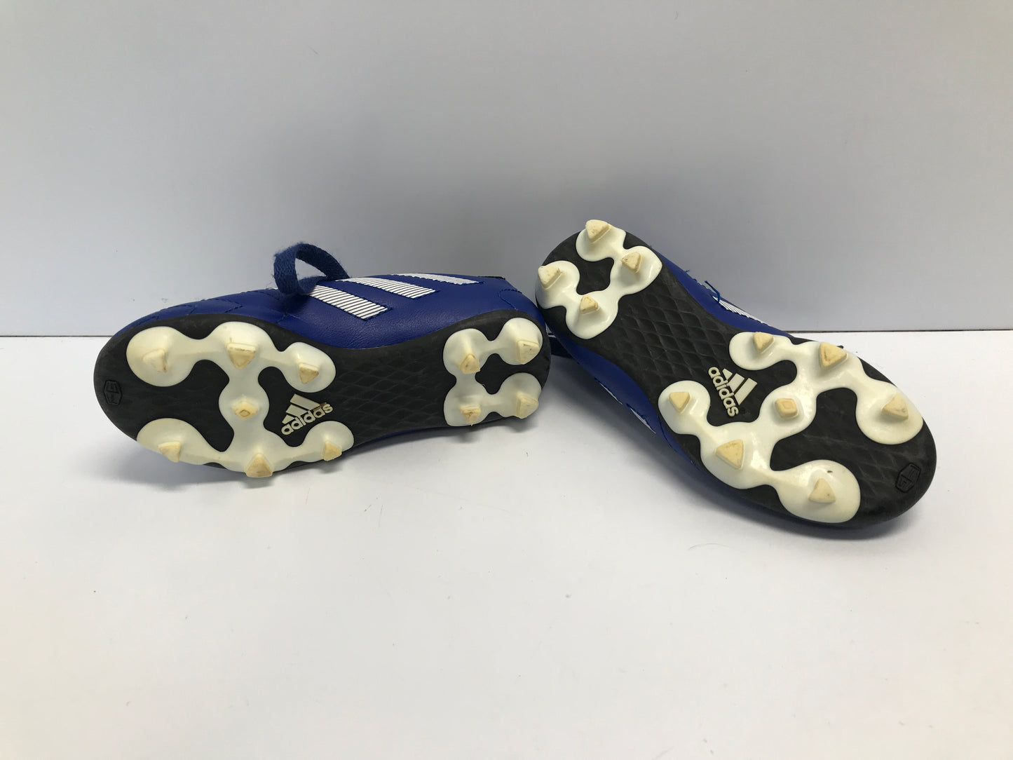 Soccer Shoes Cleats Child Size 10.5 Toddler Adidas Blue White Like New