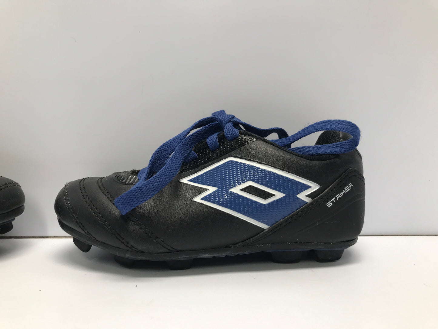 Soccer Shoes Cleats Child Size 10 Lotto Black Blue Excellent