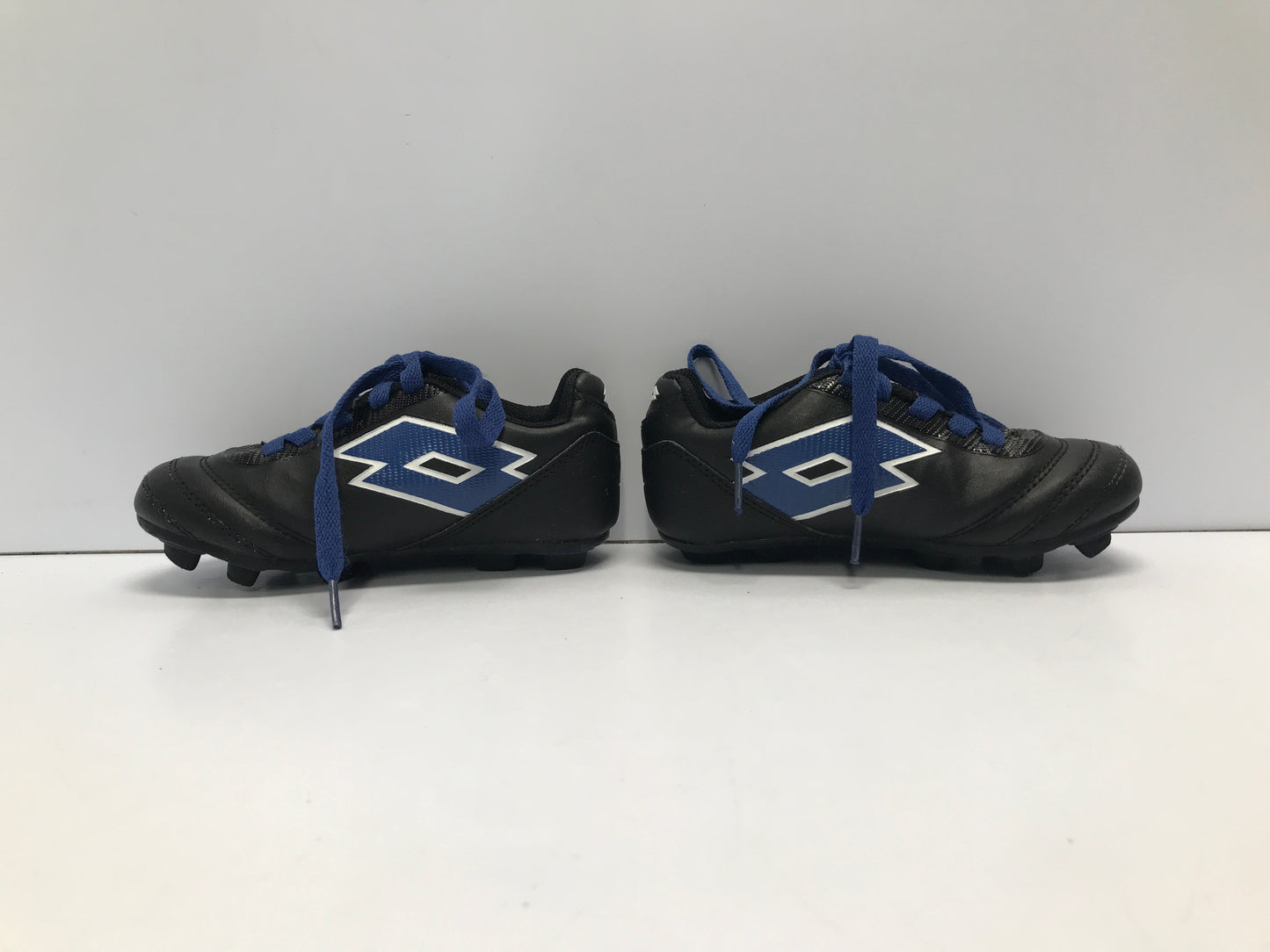 Soccer Shoes Cleats Child Size 10 Lotto Black Blue Excellent
