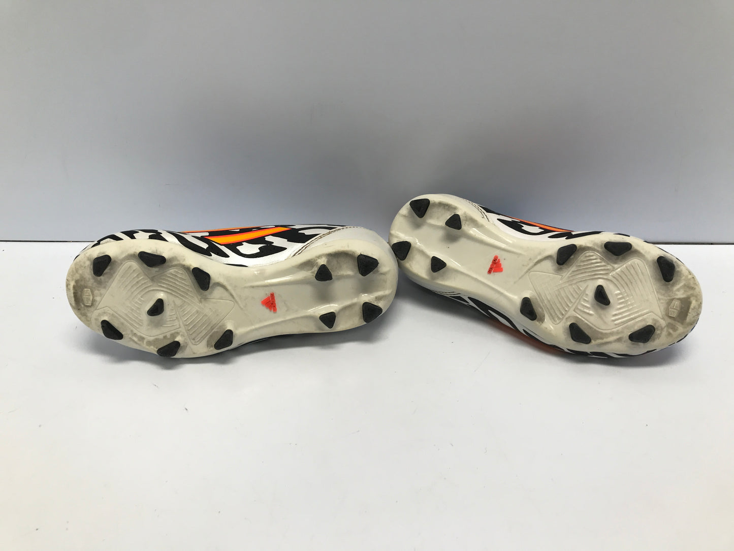 Soccer Shoes Cleats Child Size 11 Adidas White Orange Black Excellent